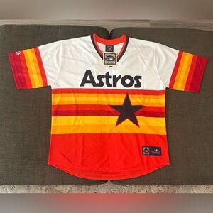 Majestic Authentic Houston Astros Jeff Bagwell Retro Throwback Jersey Men’s L